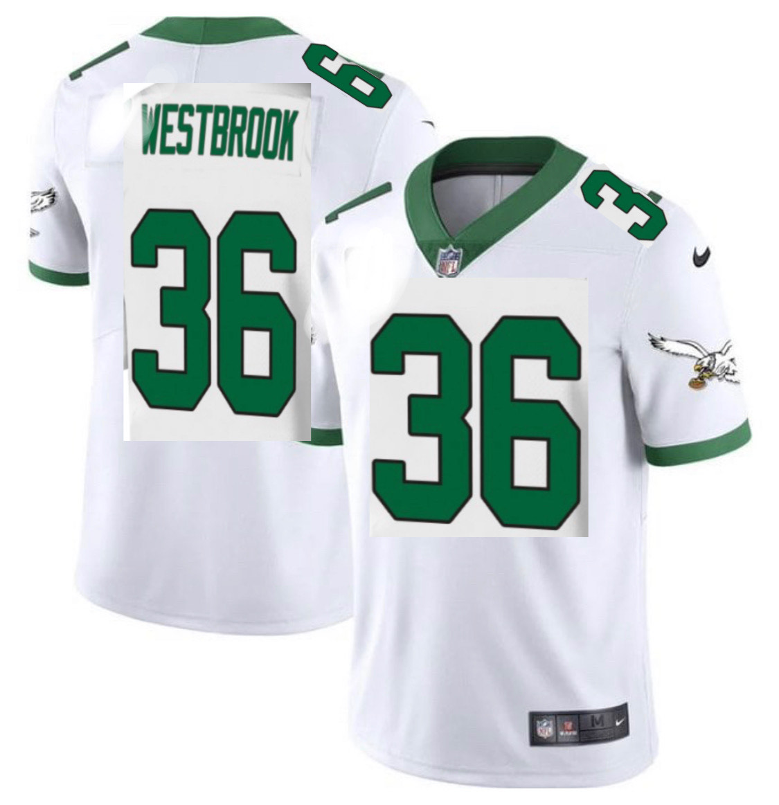 2023 Men NFL Philadelphia Eagles 36 Westbrook white Customizedalternate Jersey